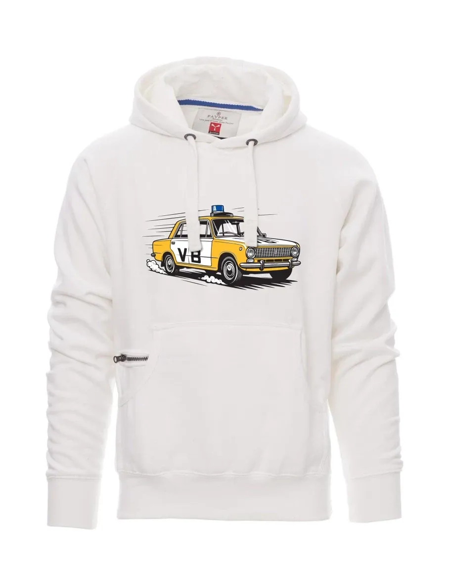 Bílá pánská mikina Automobil VAZ 2101 VB