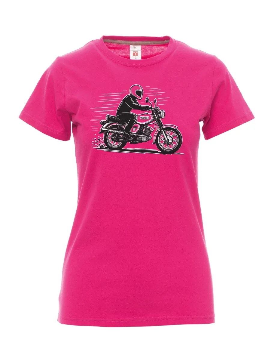 Růžové dámské tričko Motorka Enduro S51