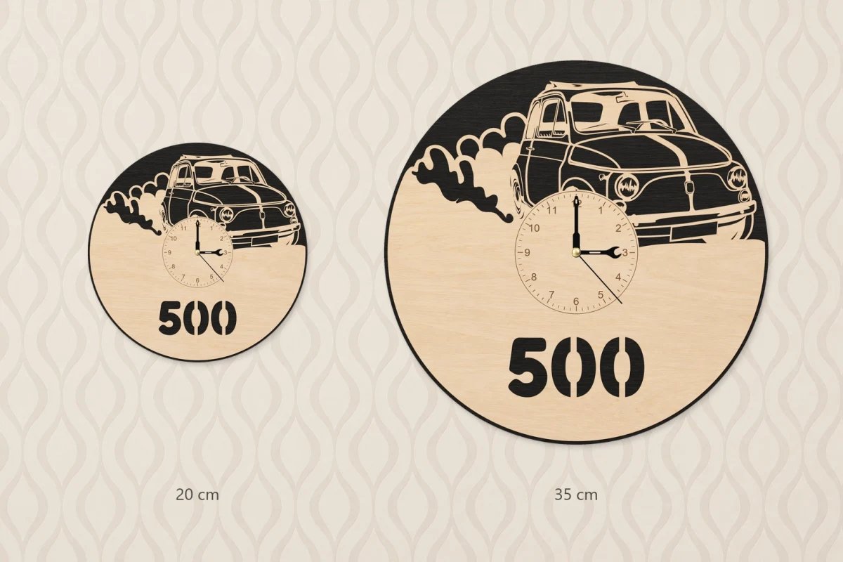 Drevené nástenné hodiny – Taliansky veterán 500