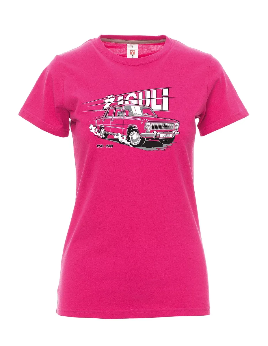 Růžové dámské tričko Lada-Žiguli