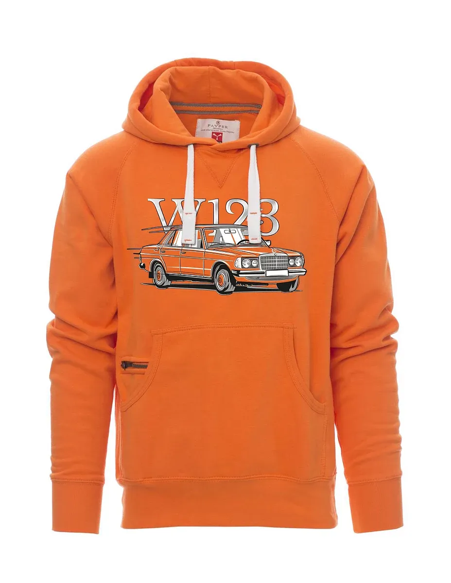 Oranžová pánská mikina W123