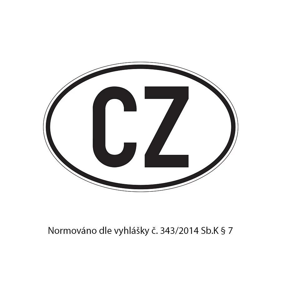 Veľká CZ samolepka normovaná vonkajšia