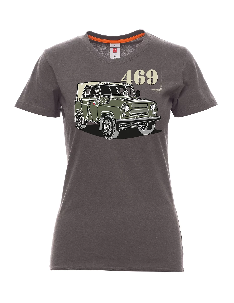 Kouřové dámské tričko UAZ 469 ČS vlajka