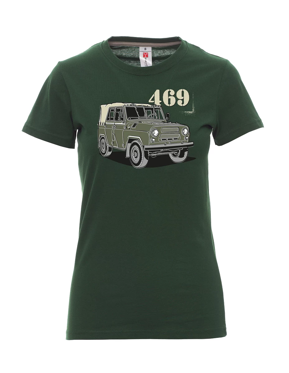Tmavozelené dámské tričko UAZ 469