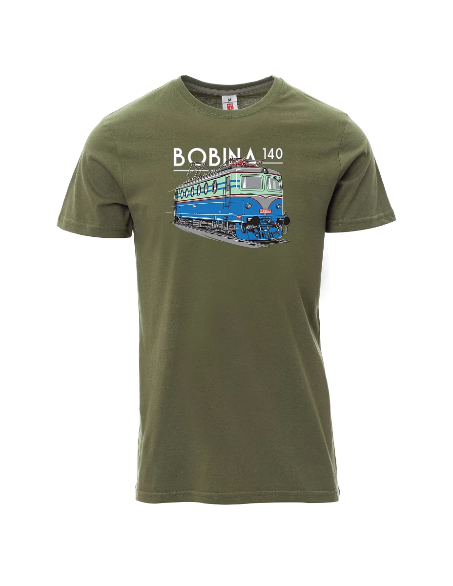 Khaki pánské tričko Lokomotíva 140 "Bobina"