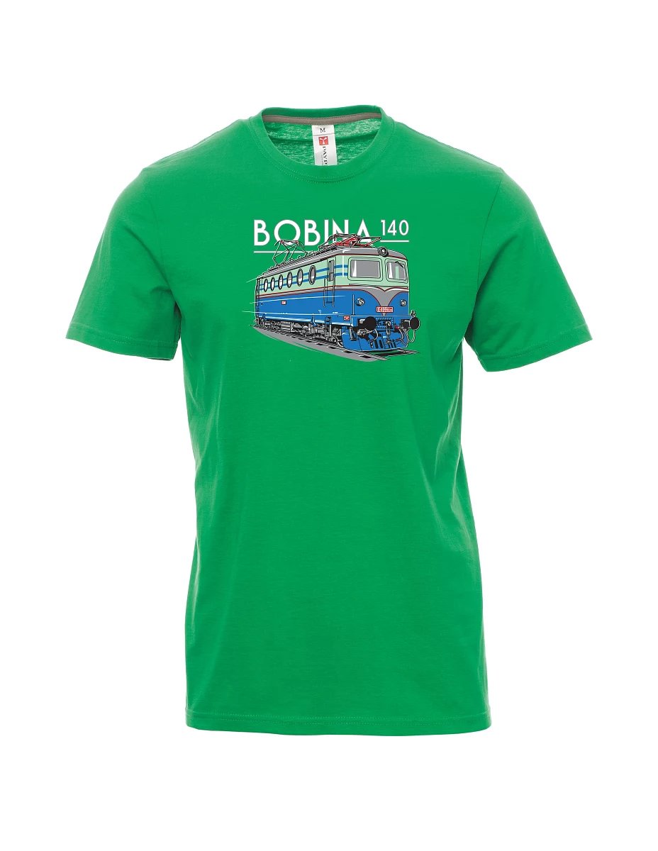 Zelené pánské tričko Lokomotíva 140 "Bobina"