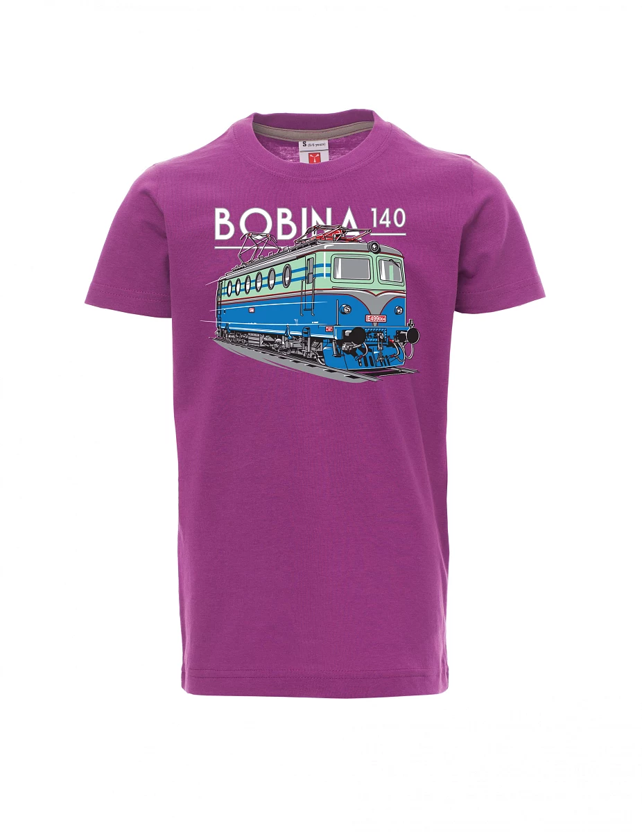 Fialové detské tričko Lokomotíva 140 "Bobina"