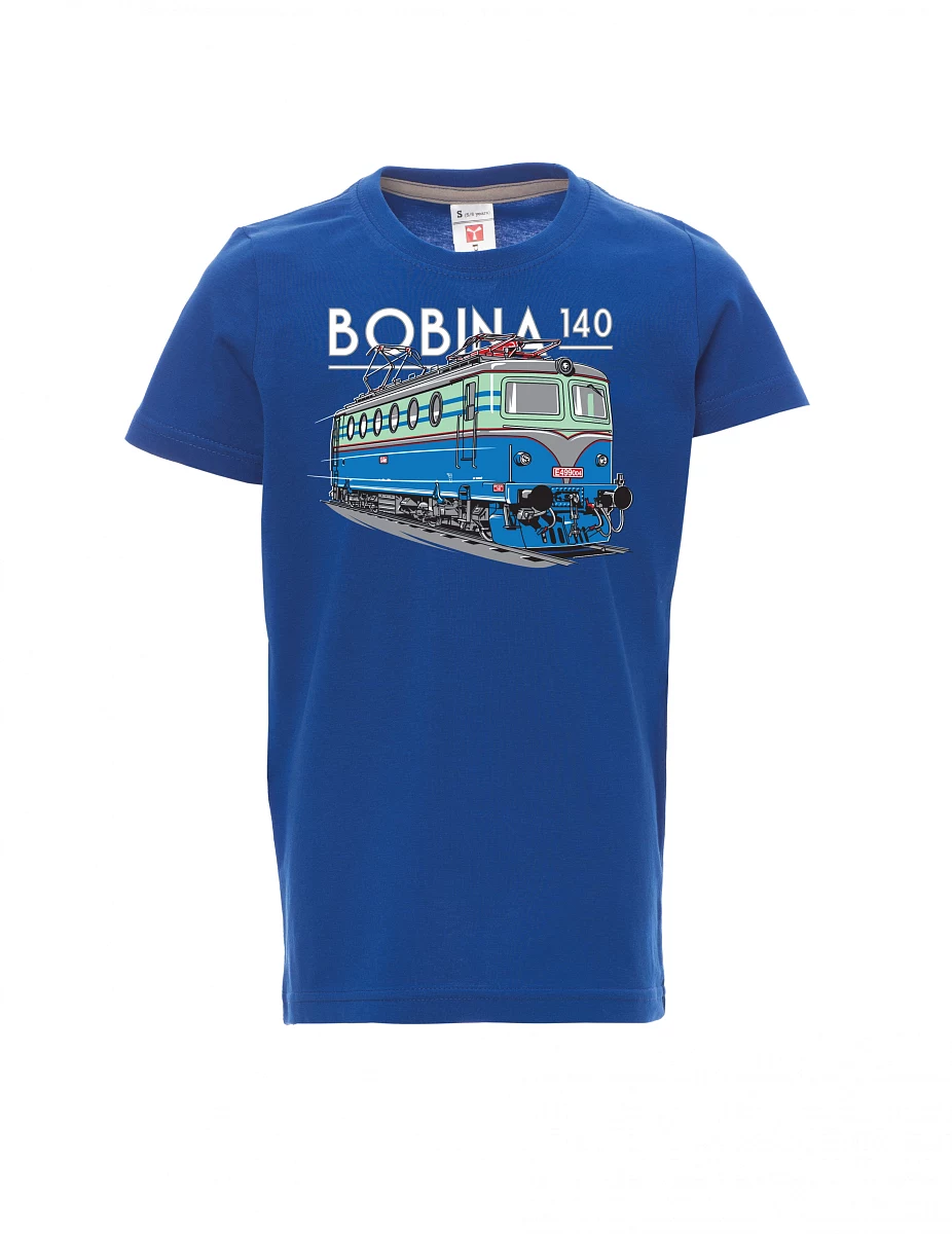 Modré detské tričko Lokomotíva 140 "Bobina"