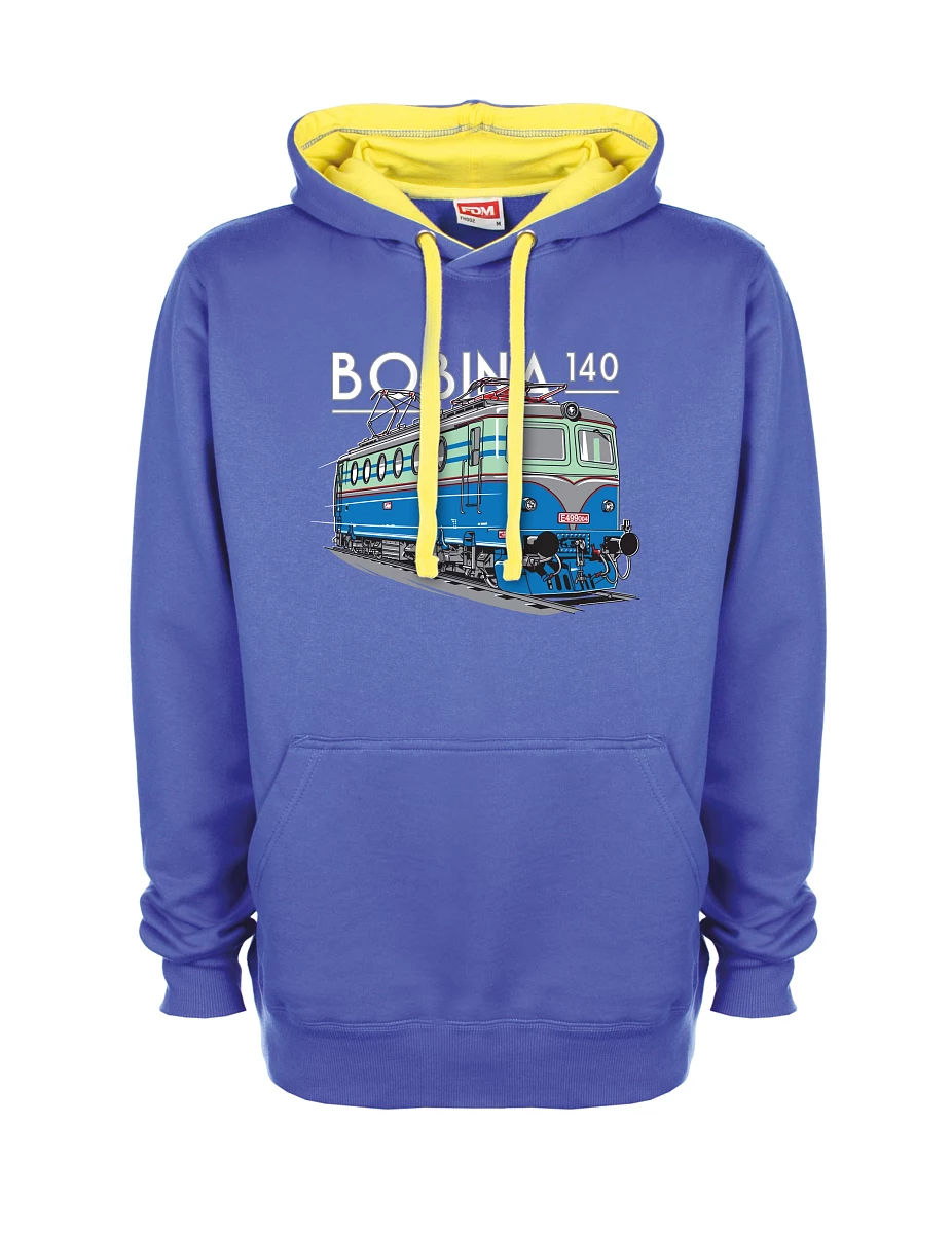Žluto-modrá mikina Lokomotíva 140 "Bobina"