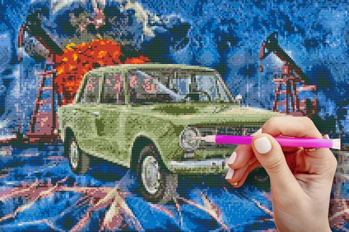 Diamantové maľovanie podľa čísel - obraz veterána Lada-Žiguli