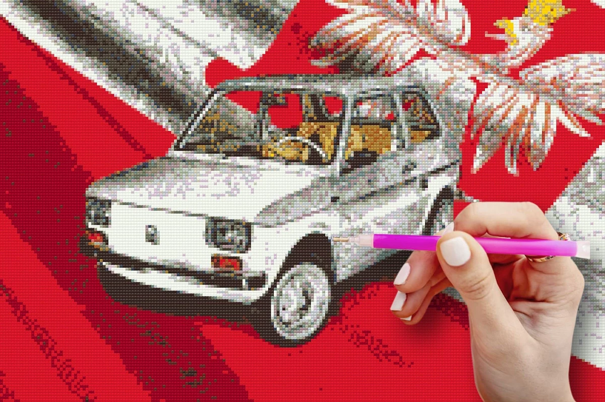 Diamantové maľovanie podľa čísel - obraz veterána Maluch