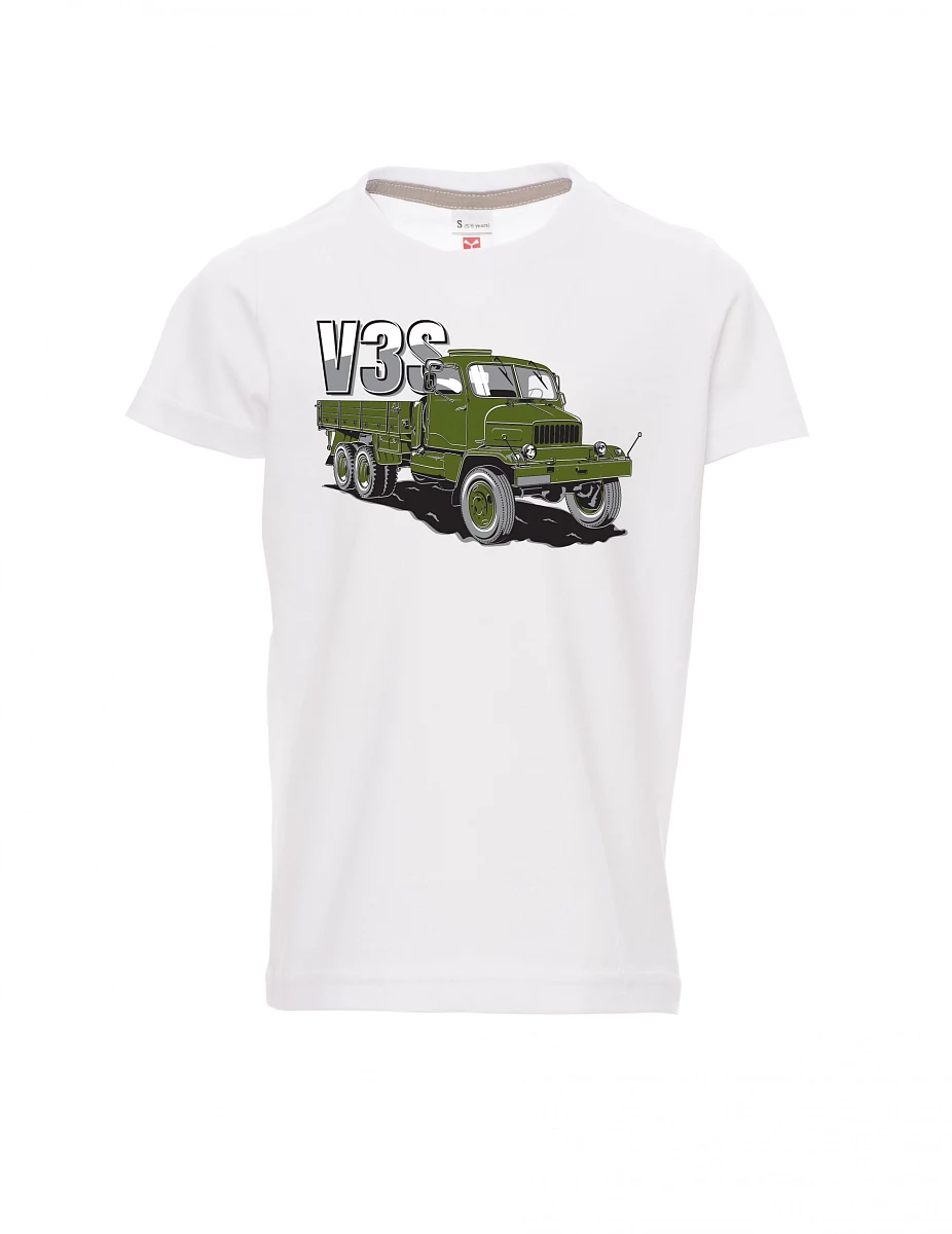 Bílé detské tričko Nákladný automobil V3S Valník