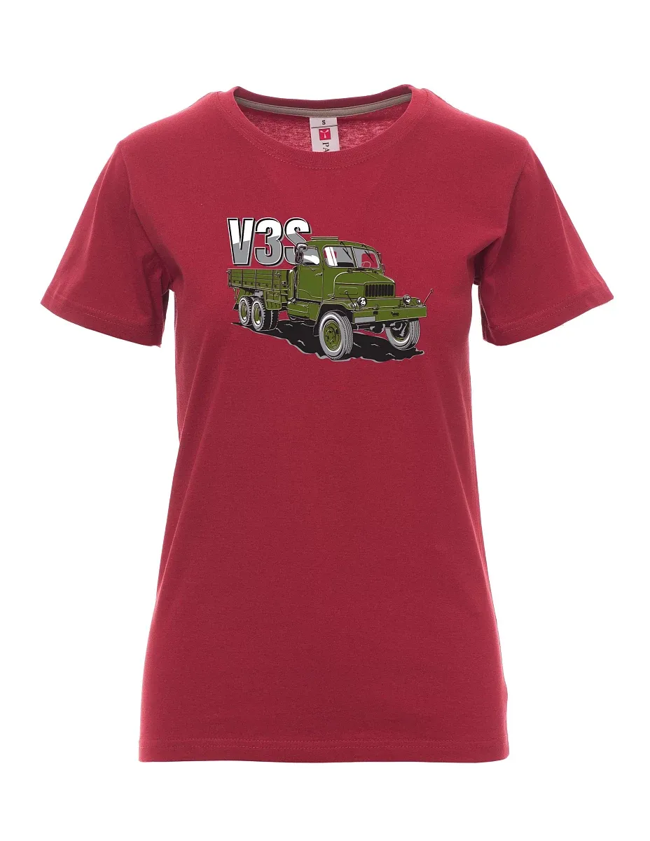 Bordó dámské tričko Nákladný automobil V3S Valník