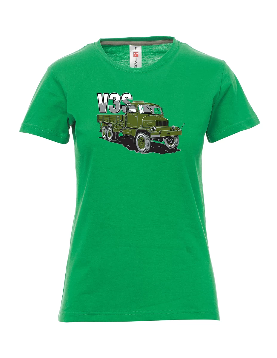 Zelené dámské tričko Nákladný automobil V3S Valník