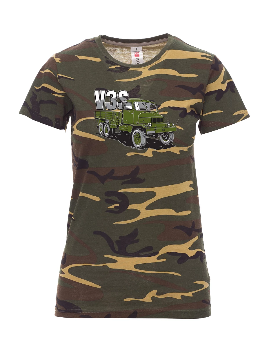 Maskáčové dámské tričko Nákladný automobil V3S Valník