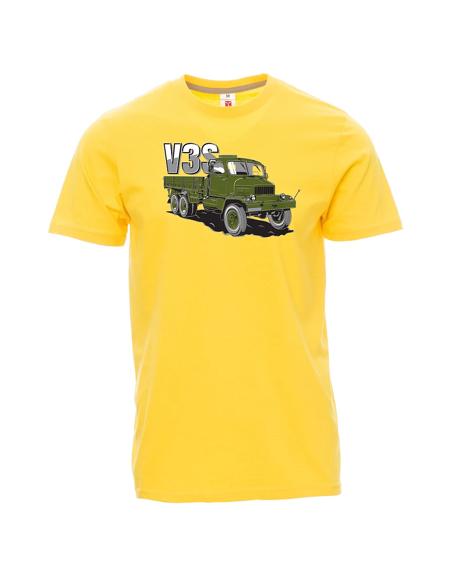 Žluté pánské tričko Nákladný automobil V3S Valník