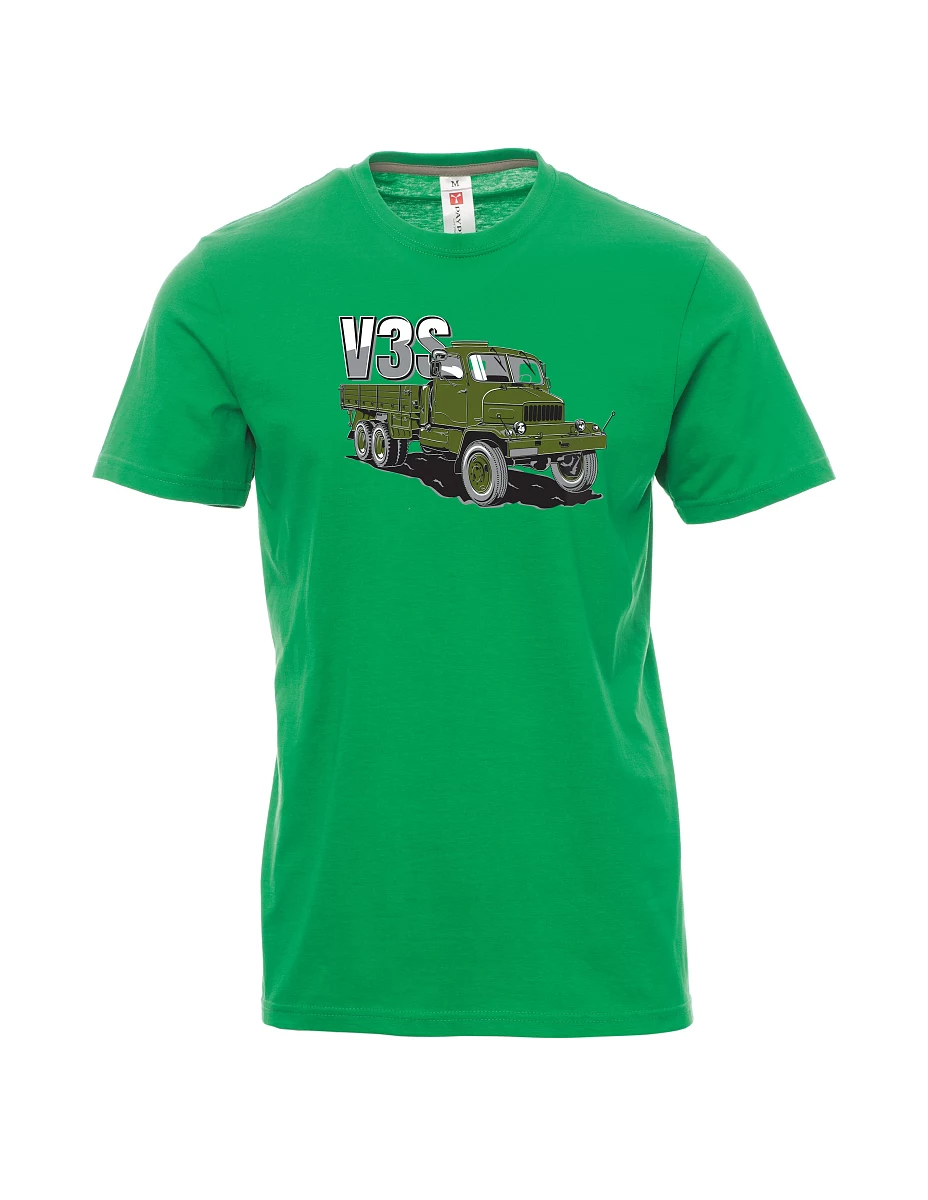 Zelené pánské tričko Nákladný automobil V3S Valník