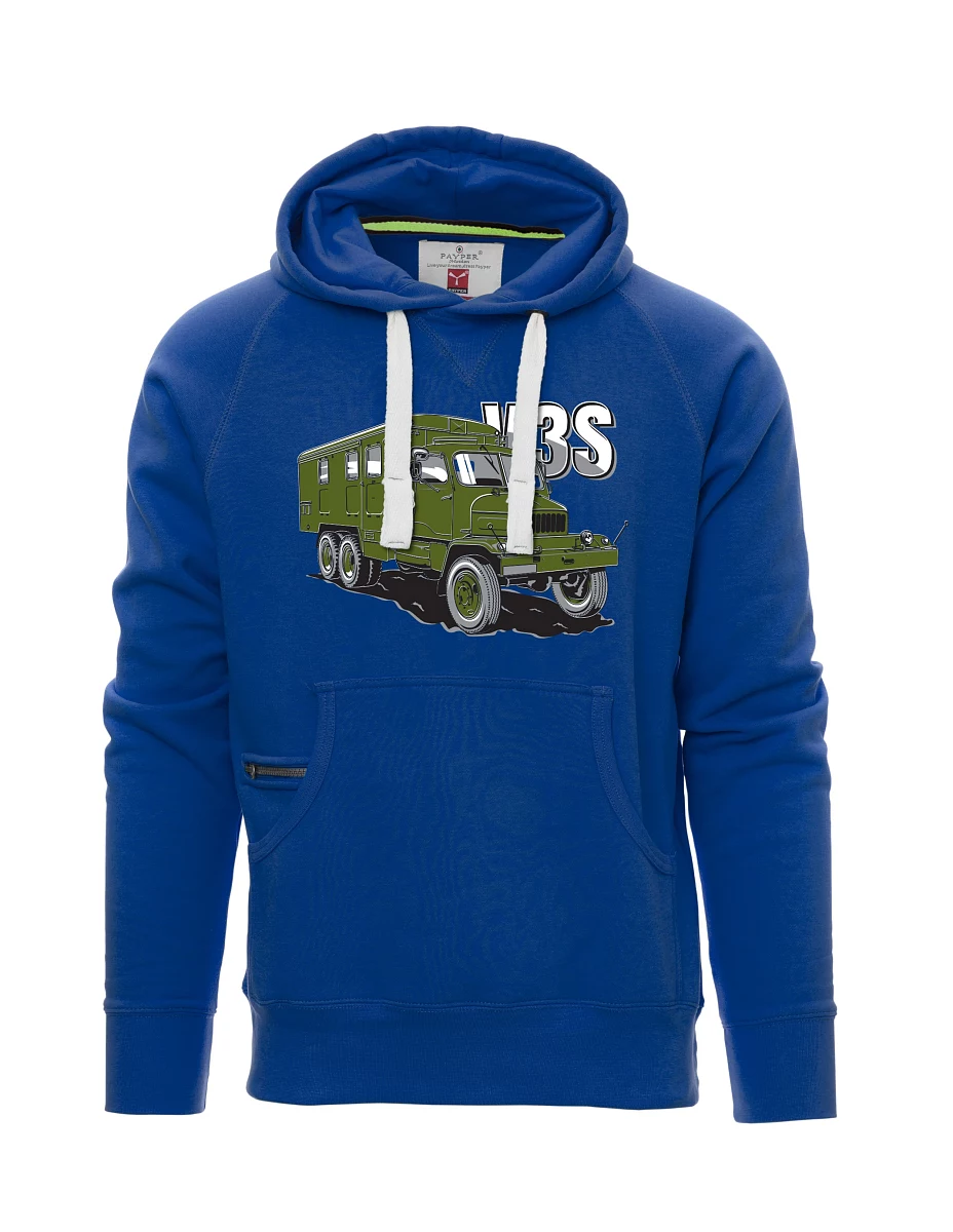 Modrá pánská mikina Nákladný automobil V3S Skriňa