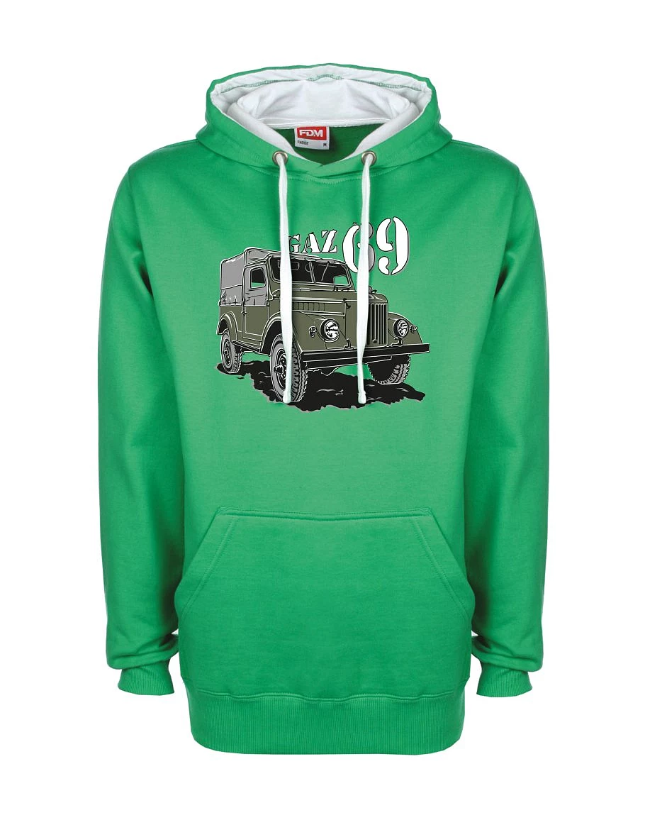 Bílo-zelená mikina GAZ 69