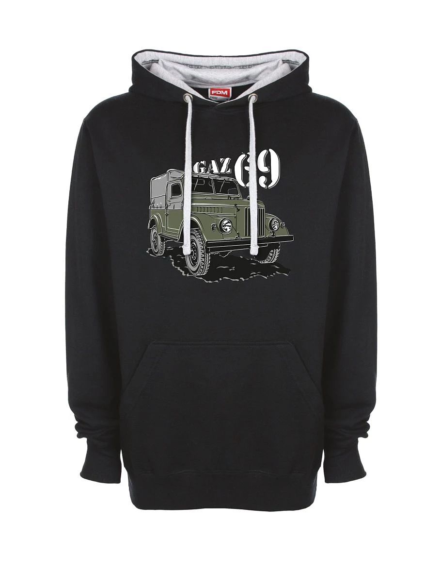 Šedo-černá mikina GAZ 69