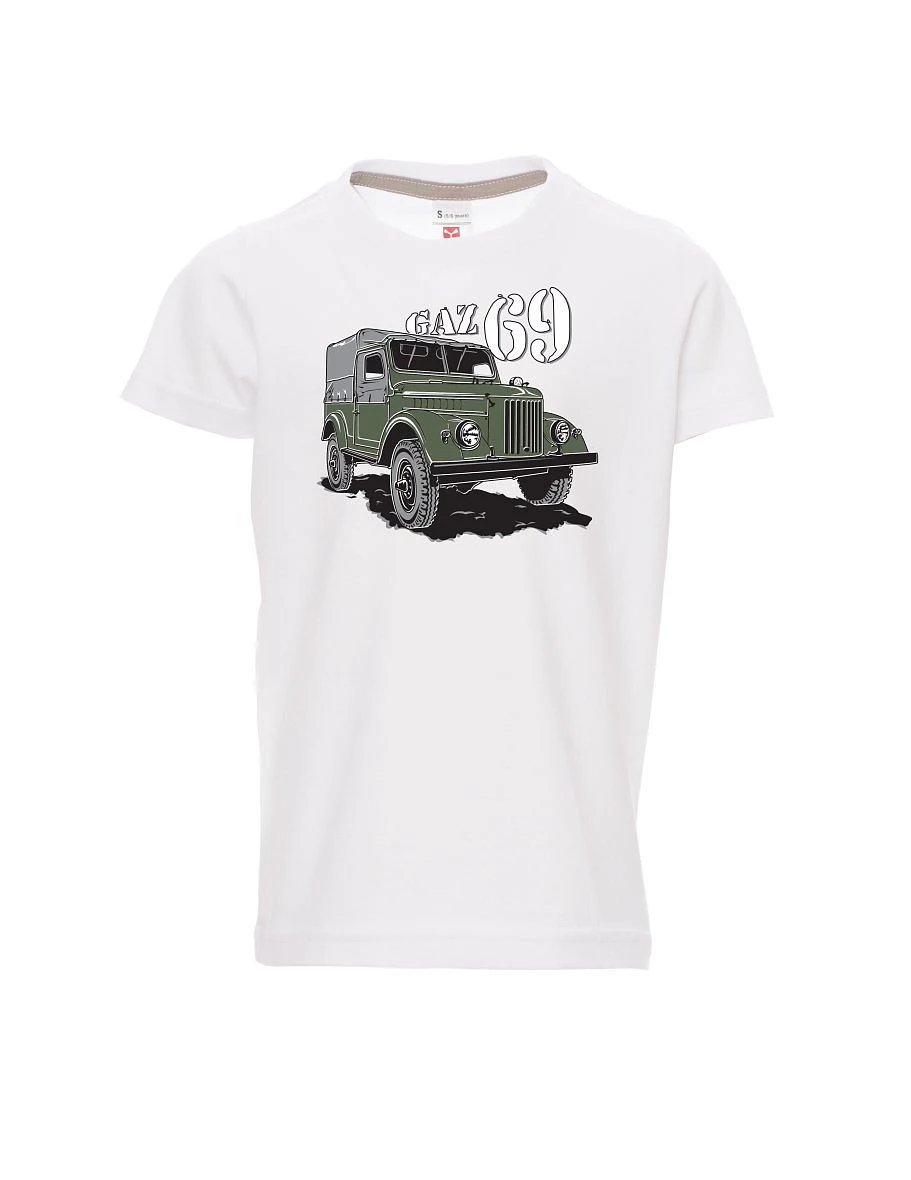 Bílé detské tričko GAZ 69