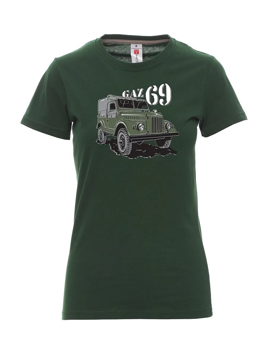 Tmavě zelené dámské tričko GAZ 69