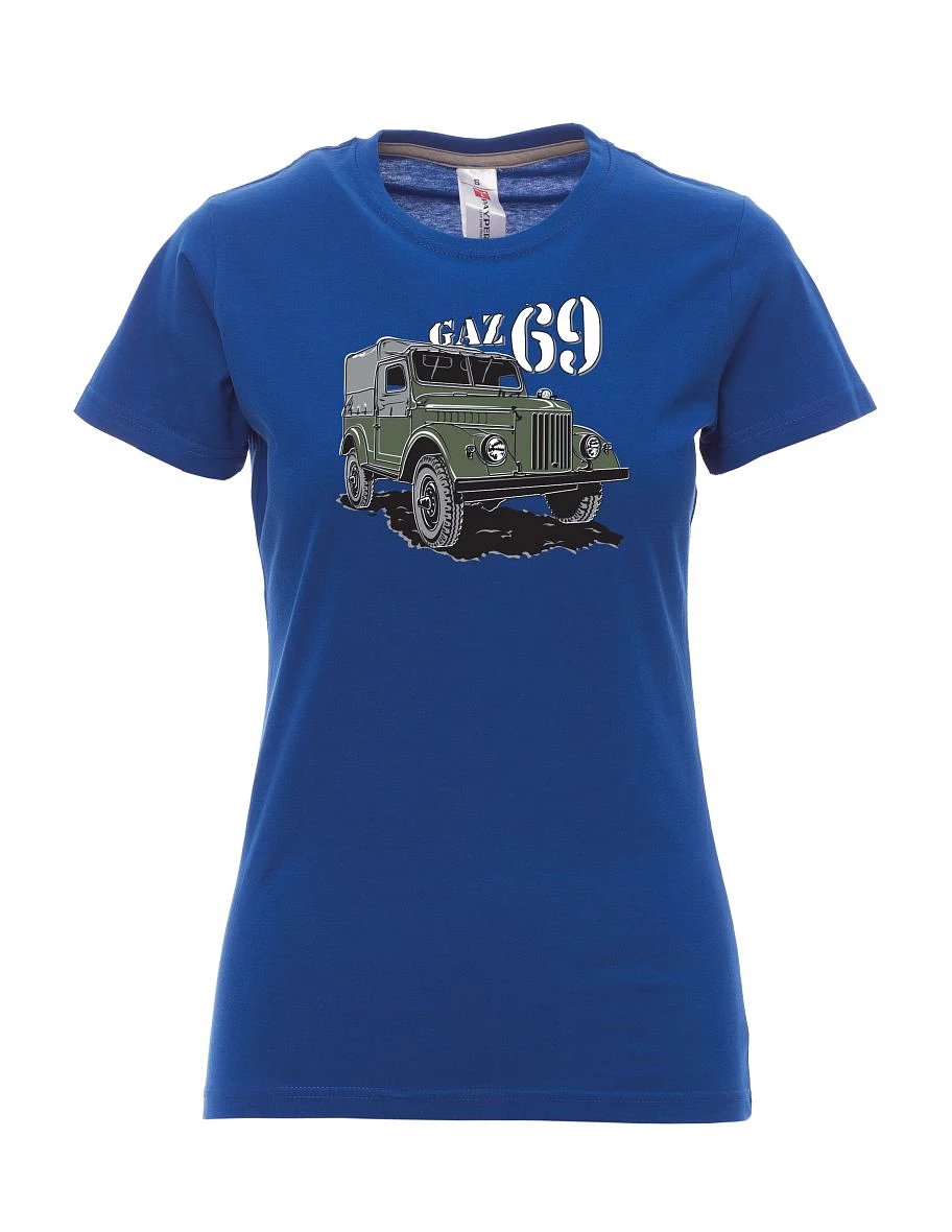 Královsky modré dámské tričko GAZ 69