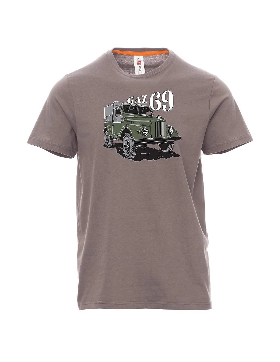 Oceľovo šedé pánské tričko GAZ 69