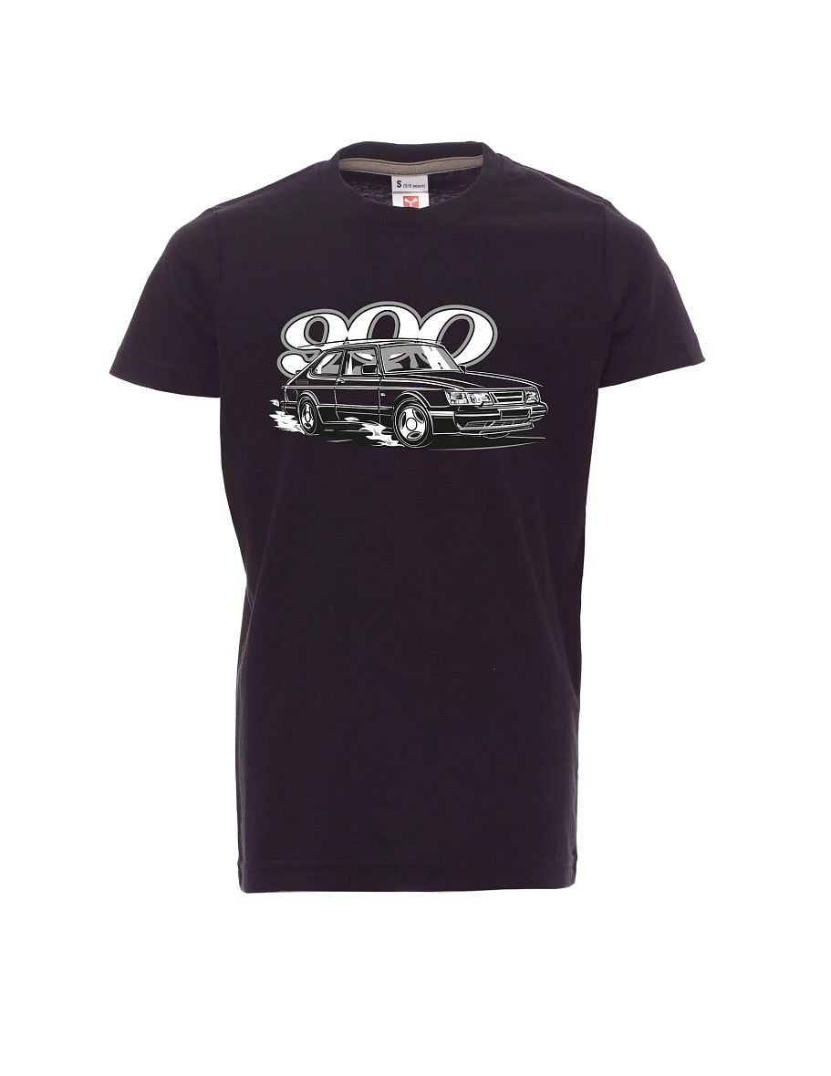 Černé detské tričko so Saabom 900