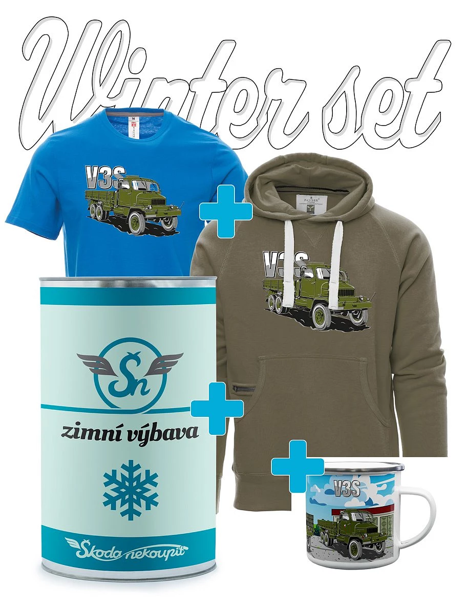 Dárkový zimní set Nákladný automobil V3S Valník
