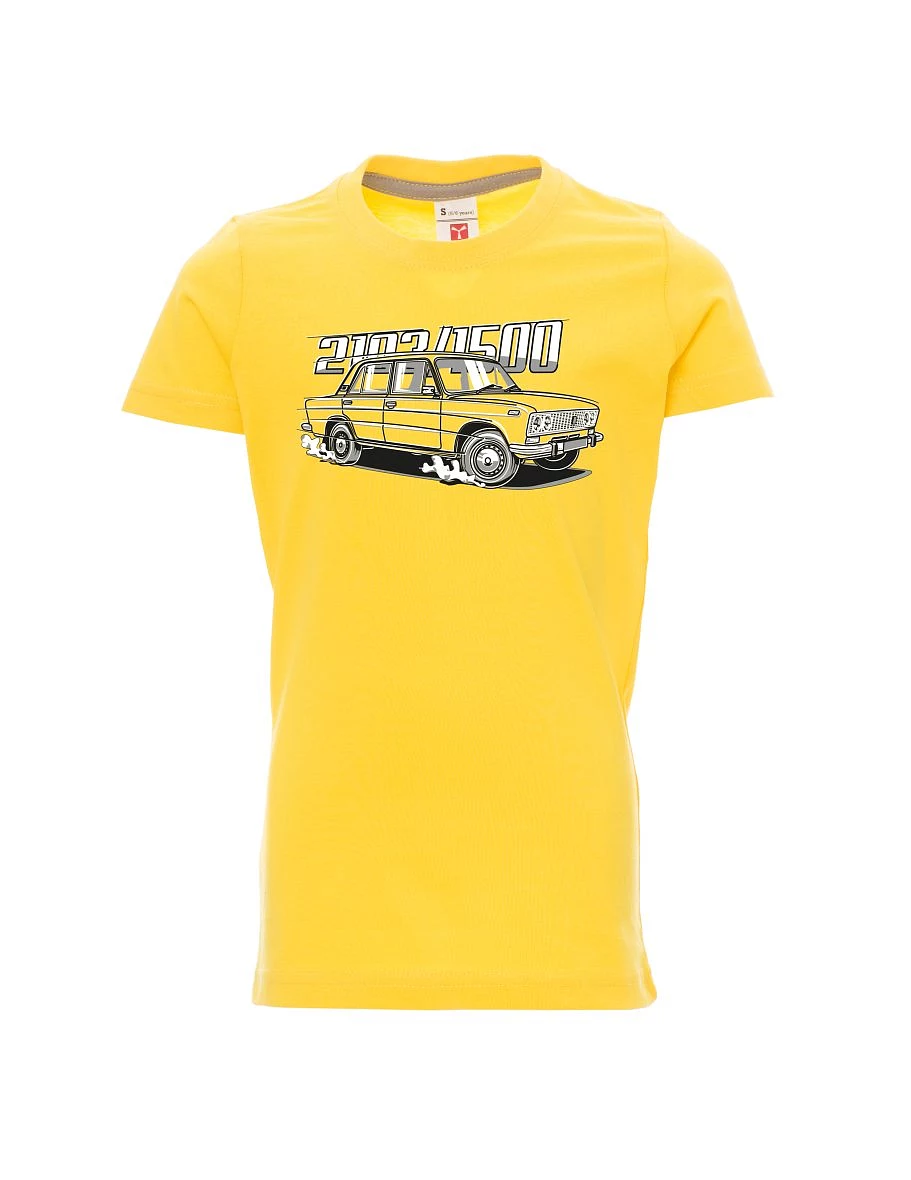 Žluté detské tričko s motívom Lada 2103 / VAZ 1500