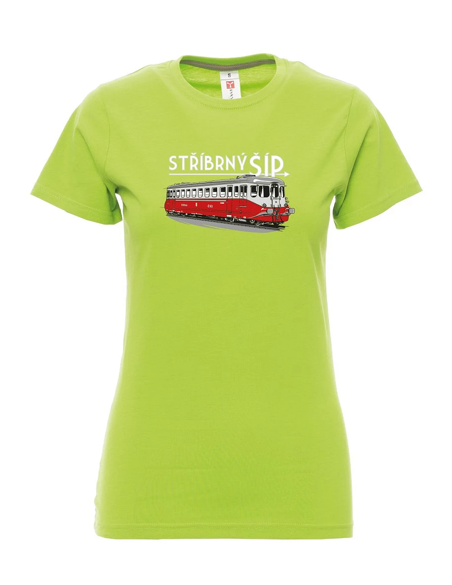 Limetkové dámské tričko Strieborný šíp M 260 001