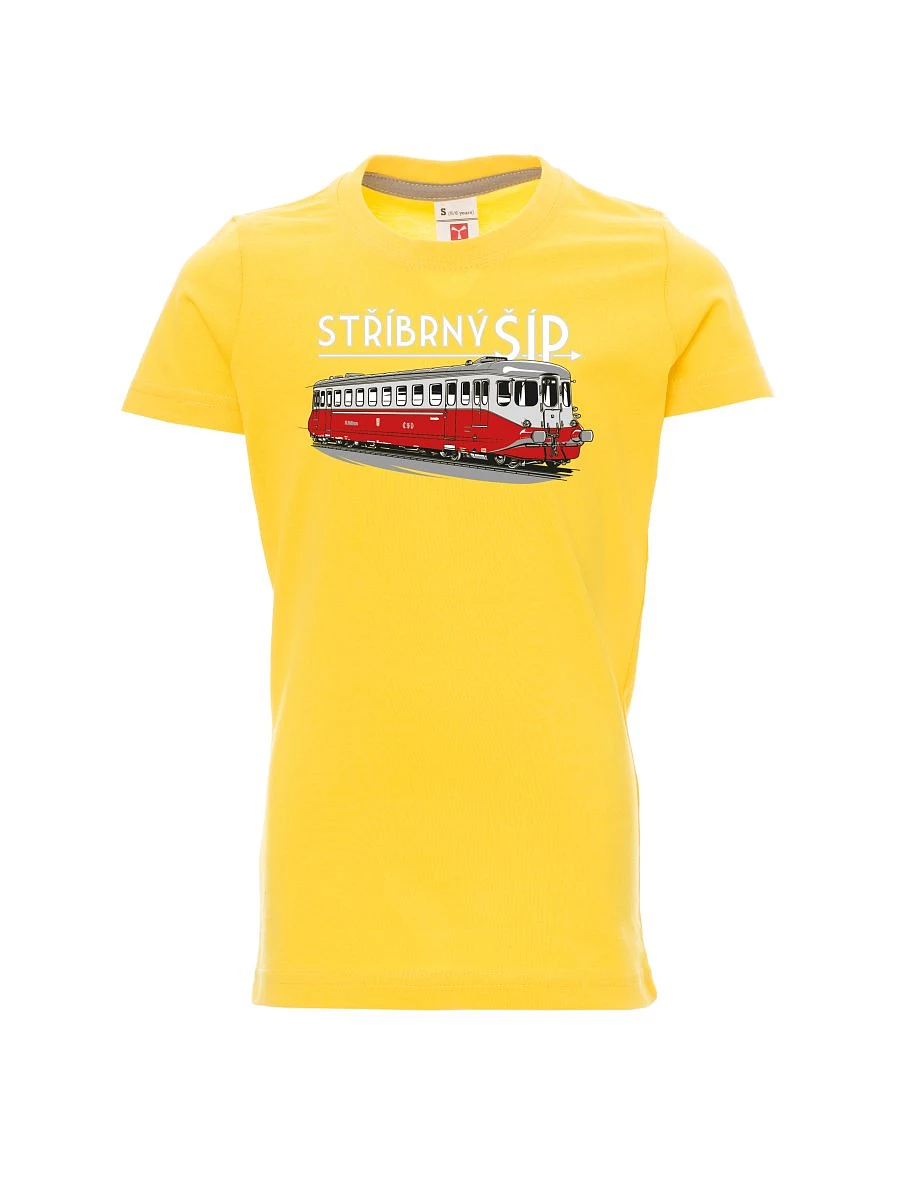 Žluté detské tričko Strieborný šíp M 260 001