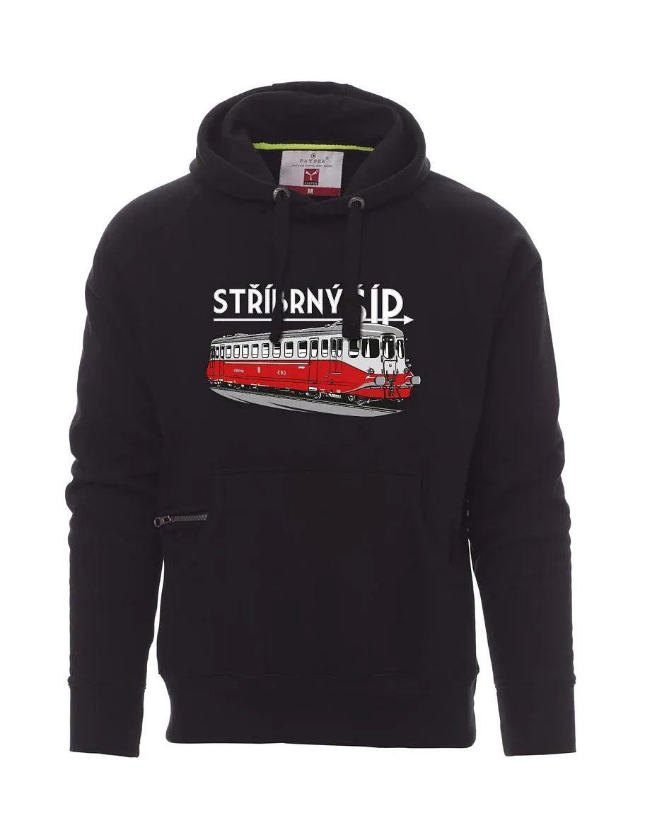 Černá pánská mikina Strieborný šíp M 260 001