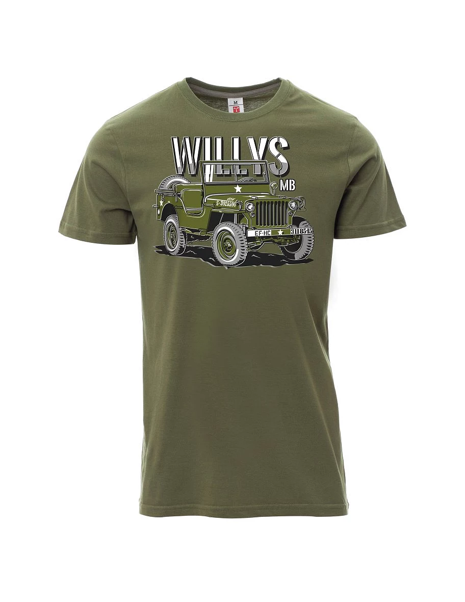 Khaki pánské tričko Willys MB