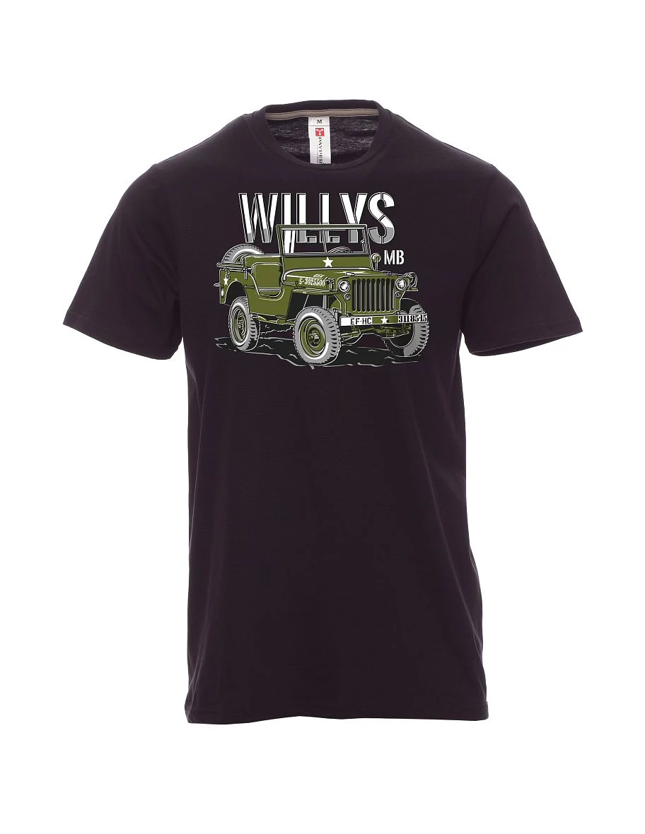 Černé pánské tričko Willys MB