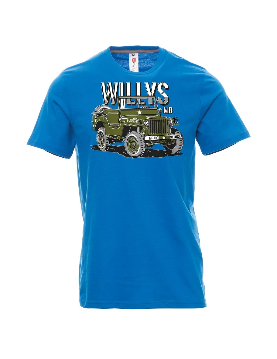 Světle modré pánské tričko Willys MB