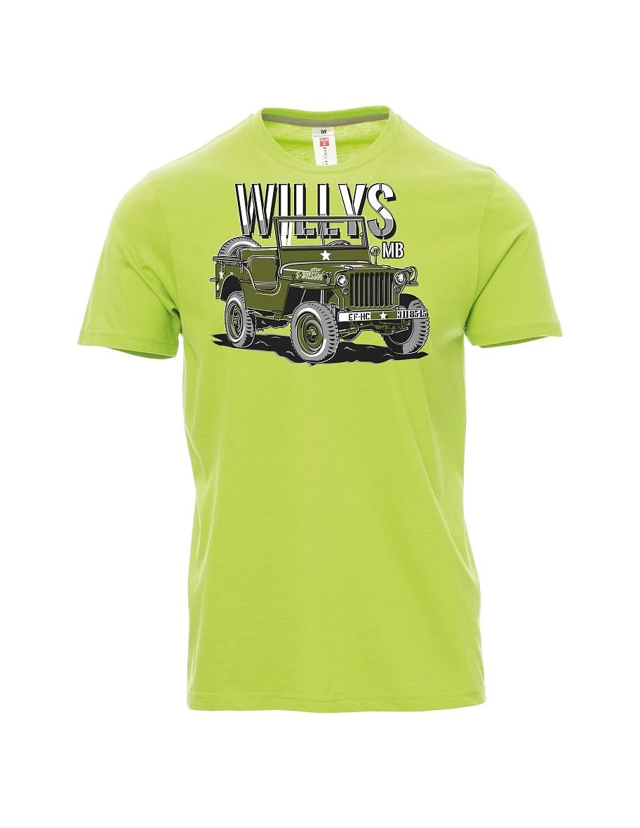 Světle zelené pánské tričko Willys MB