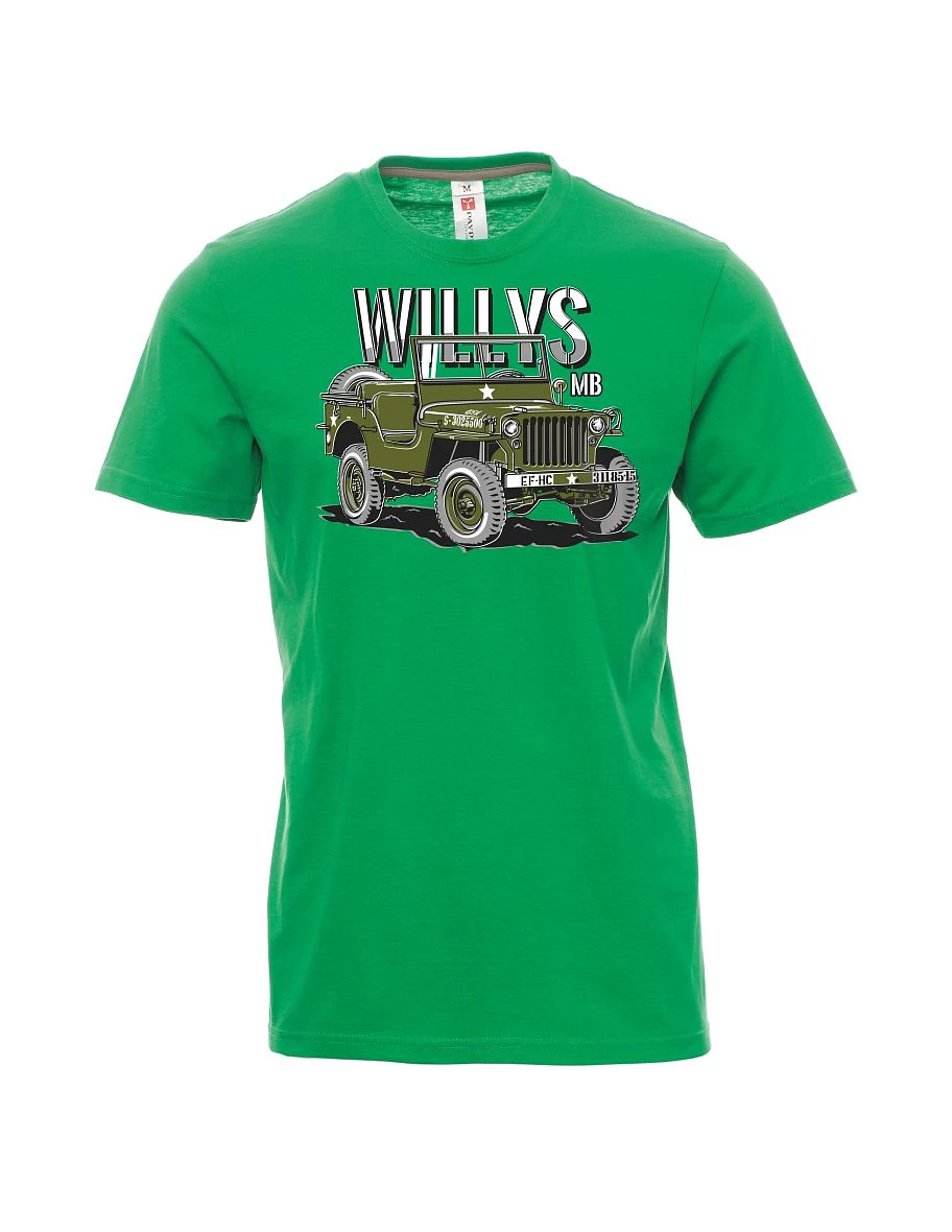Zelené pánské tričko Willys MB