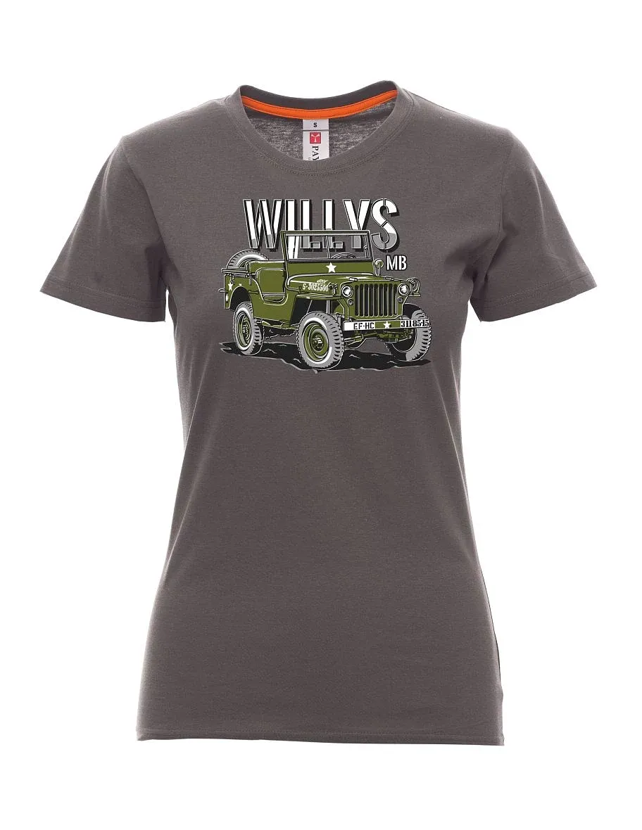 Kouřové dámské tričko Willys MB