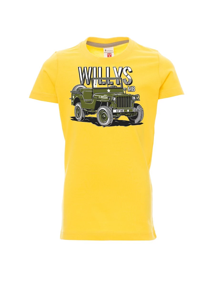 Žluté detské tričko Willys MB