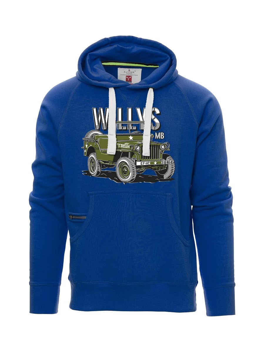 Modrá pánská mikina Willys MB
