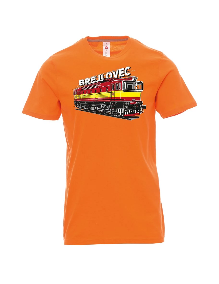 Oranžové pánské tričko Lokomotíva 753 "Brejlovec"