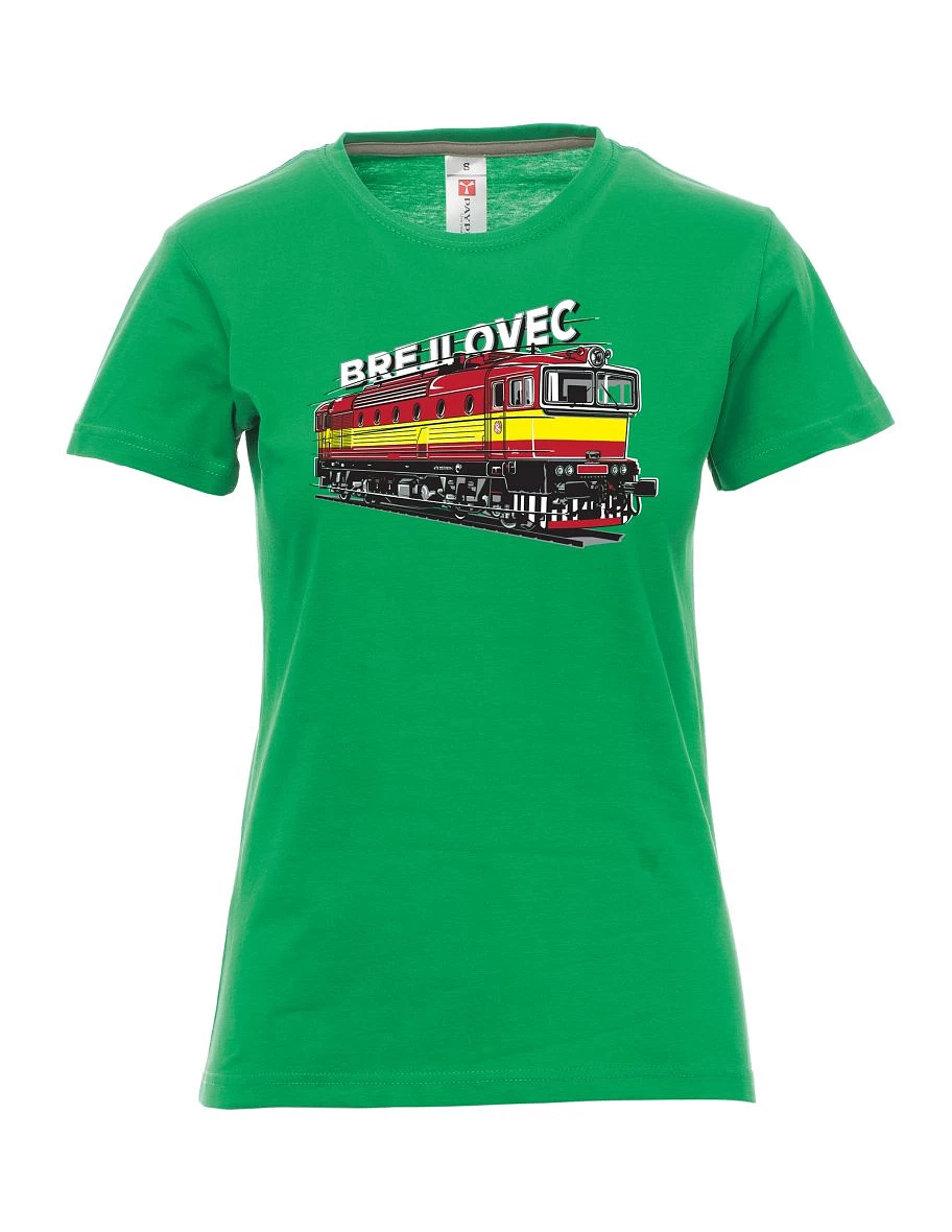 Zelené dámské tričko Lokomotíva 753 "Brejlovec"
