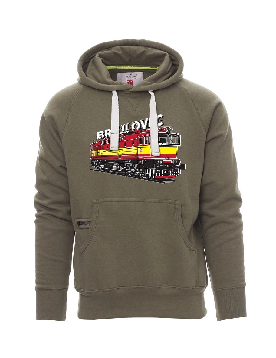 Khaki pánská mikina Lokomotíva 140 "Bobina"