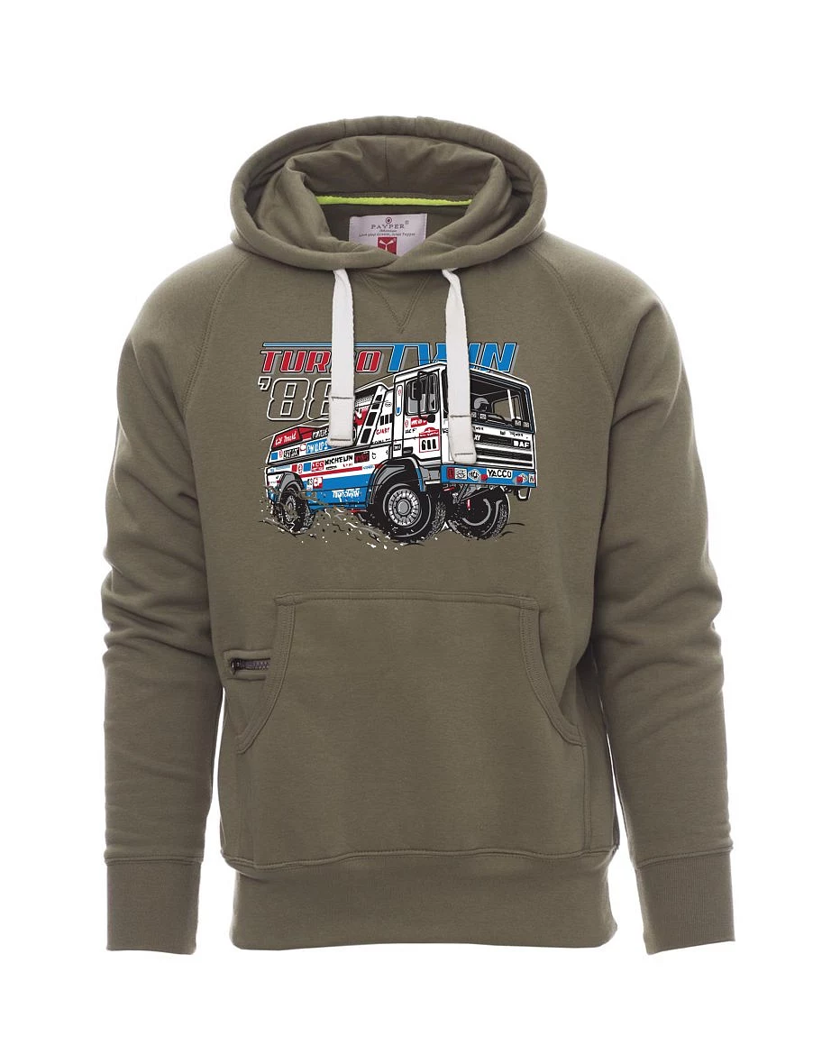 Khaki pánská mikina TurboTwin od Dakaru 1988