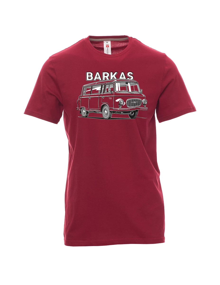Tmavě červené pánské tričko Barkas B1000