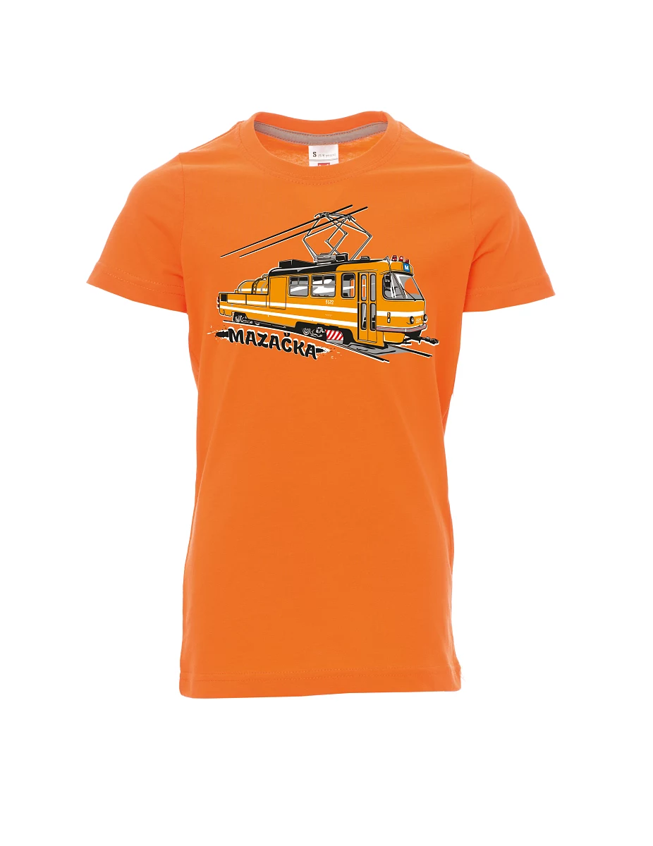Oranžové detské tričko Mazačka
