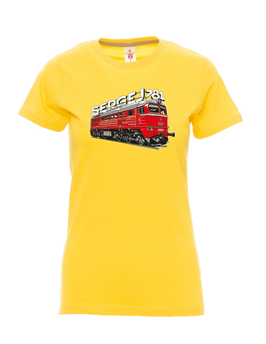 Žluté dámské tričko Lokomotíva 781 "Sergej" (M62)