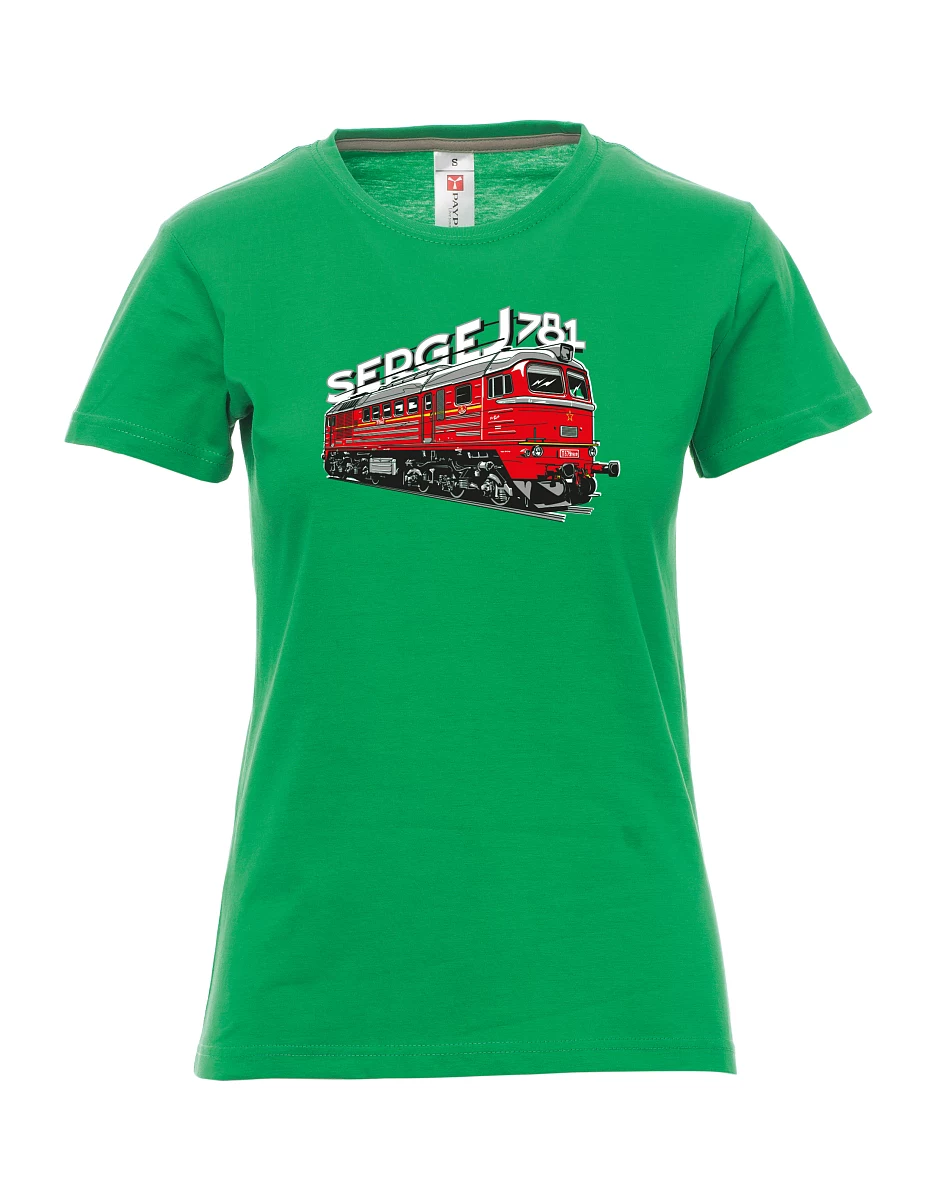 Zelené dámské tričko Lokomotíva 781 "Sergej" (M62)